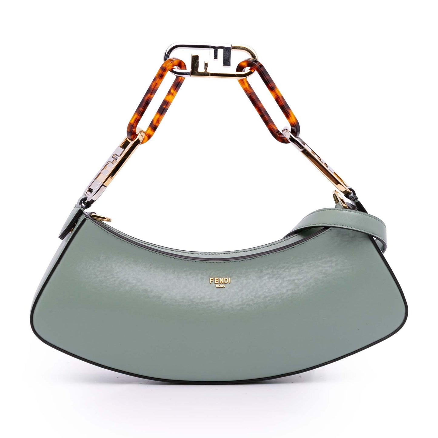 Fendi Luxury Leather Red Handbag Leather