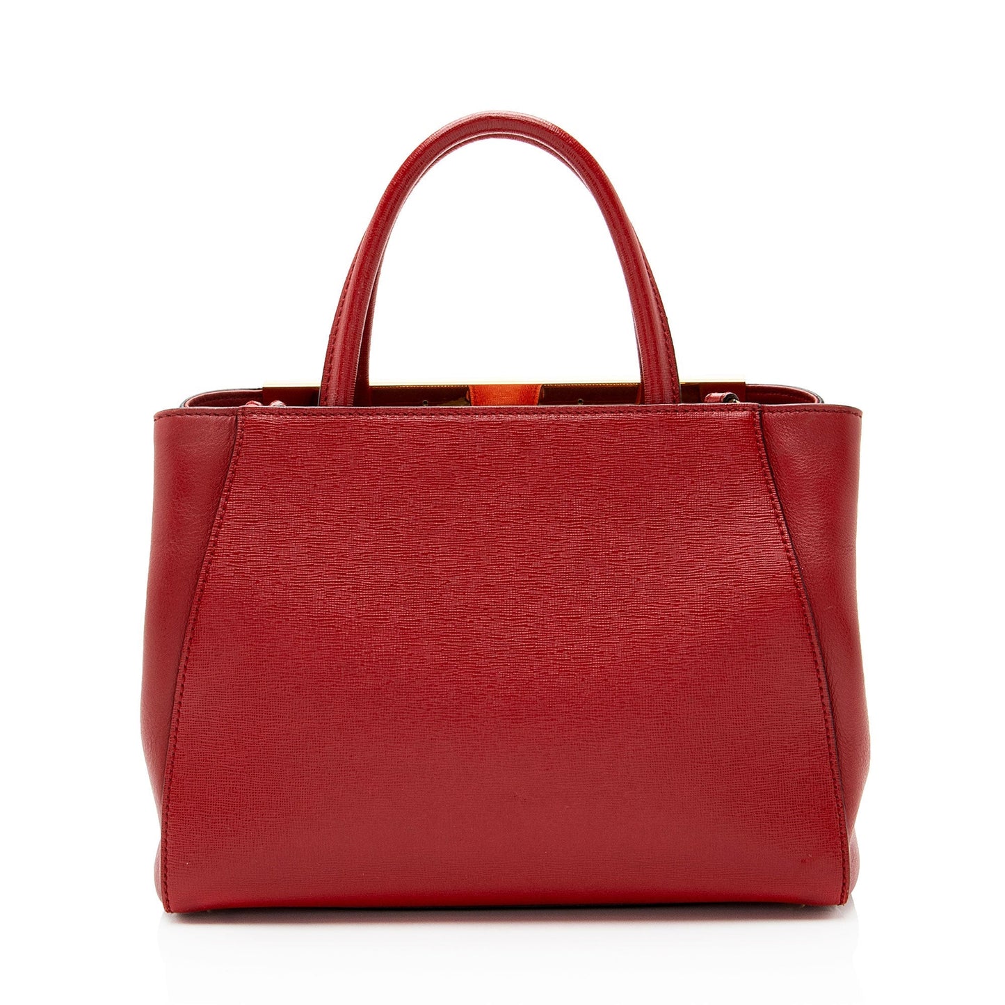 Fendi Tote Leather Red Tote Bag Style 8
