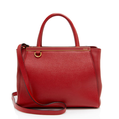 Fendi Tote Leather Red Tote Bag Style 8