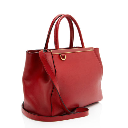 Fendi Tote Leather Red Tote Bag Style 8