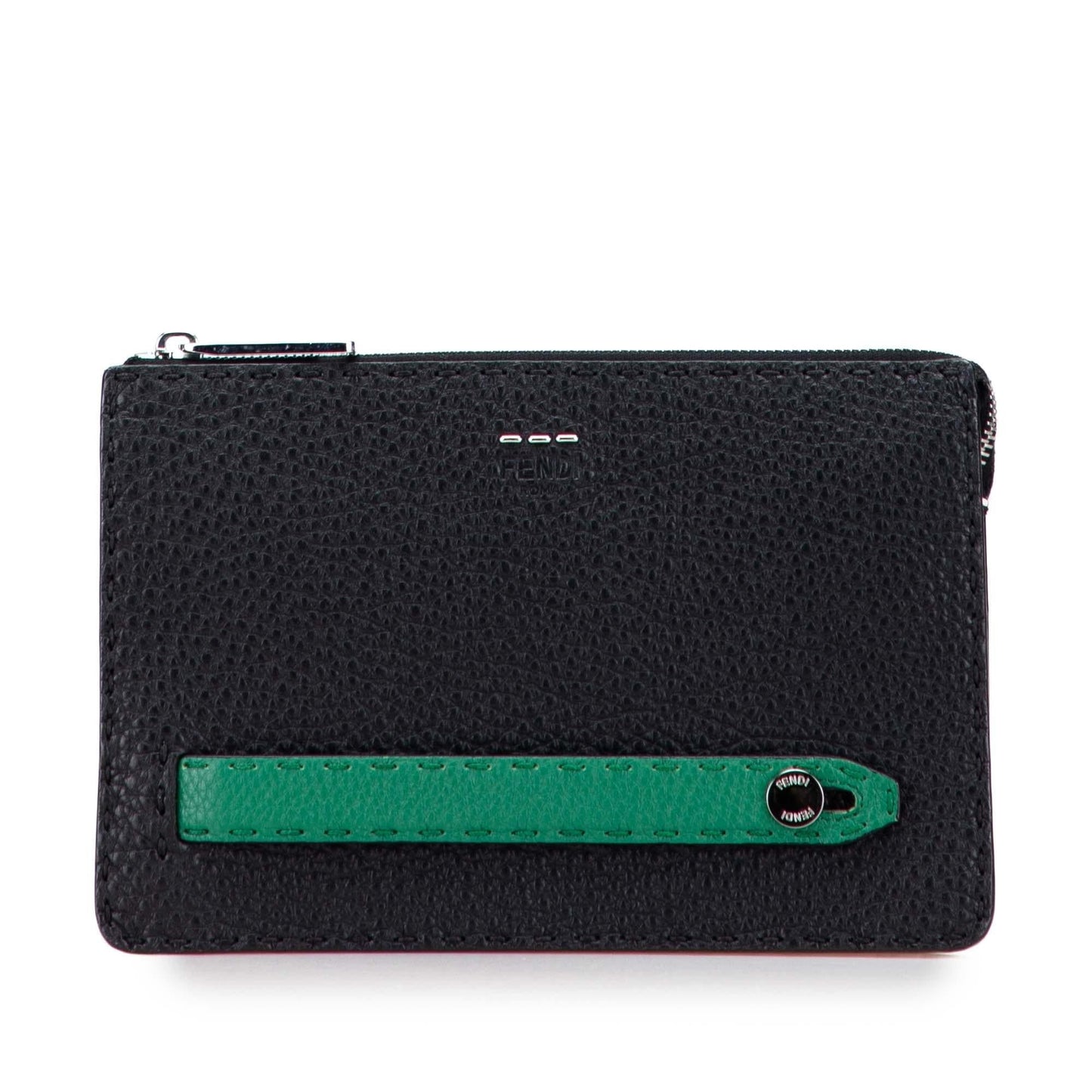 Fendi Luxury Leather Red Clutch