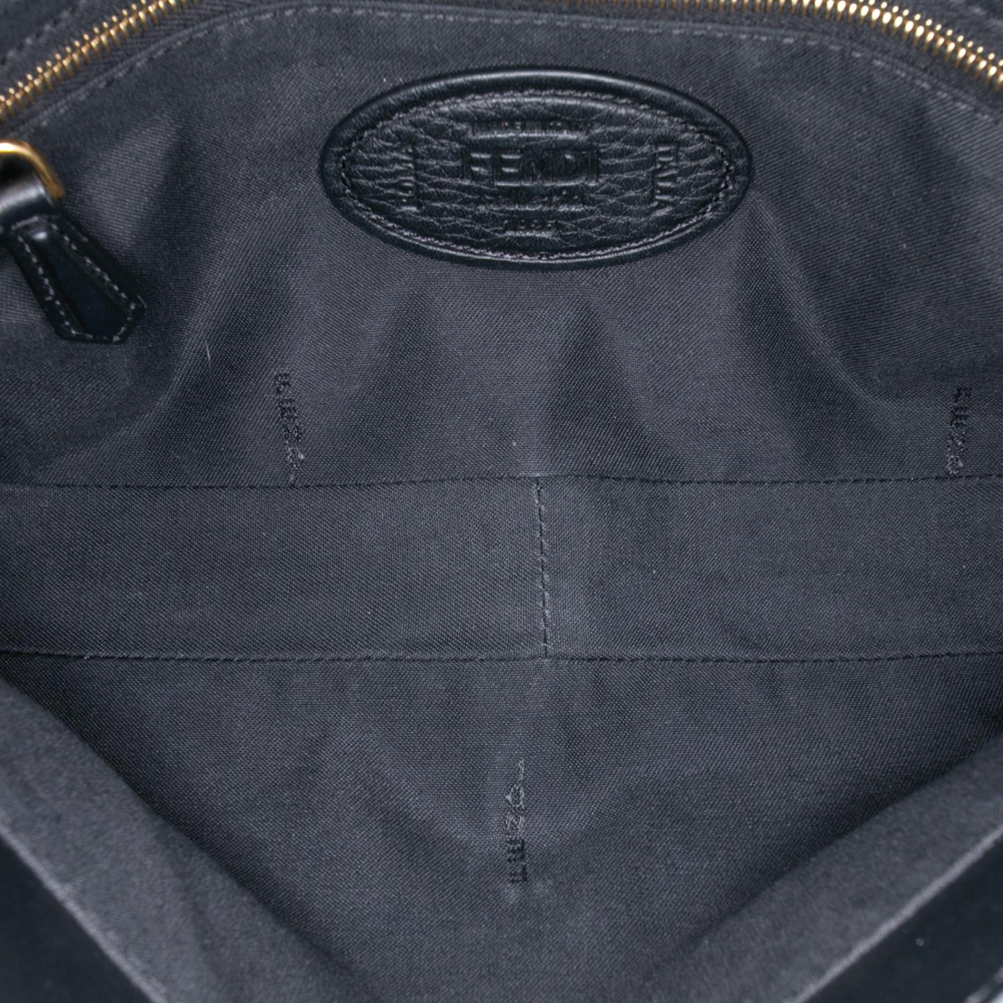 Fendi Leather Selleria Convertible Baguette Satchel