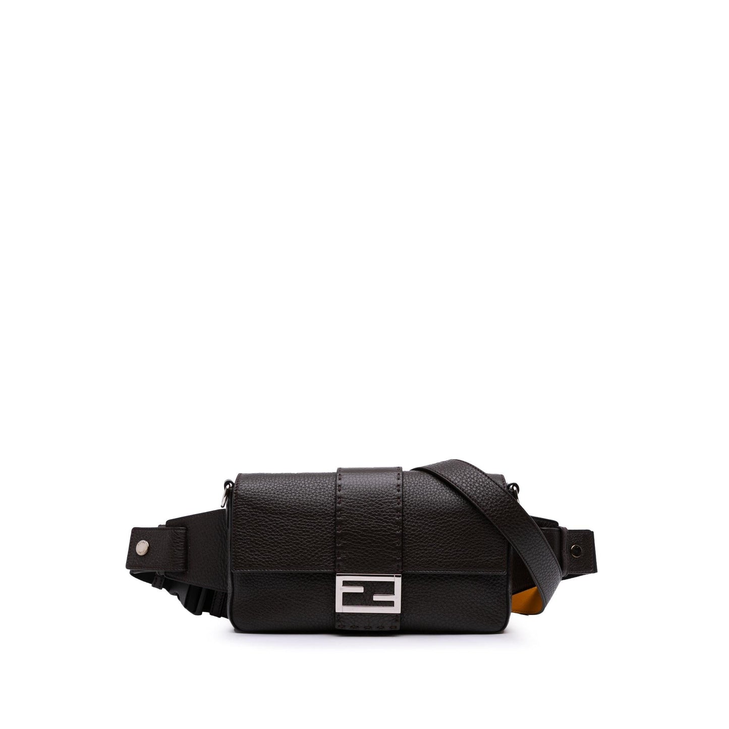 Fendi Baguette Leather Red Shoulder Bag Style 77