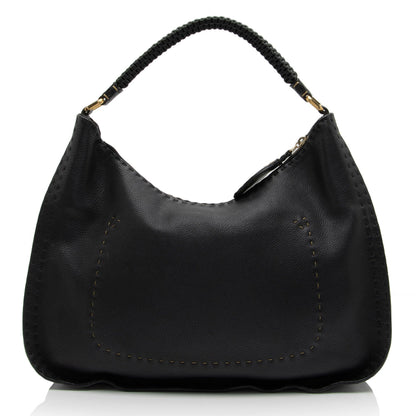 Fendi Leather Selleria Hobo (SHF-Xh4Dib)
