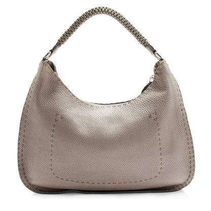Fendi Leather Selleria Hobo (SHF-HKCQsO)