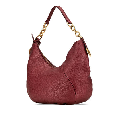 Fendi Baguette Leather Red Shoulder Bag Style 25