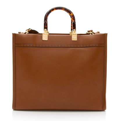 Fendi Leather Sunshine Medium Shopper Tote (SHF-HXrlOm)