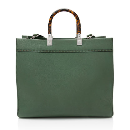 Fendi Leather Sunshine Medium Shopper Tote (SHF-qVztkQ)
