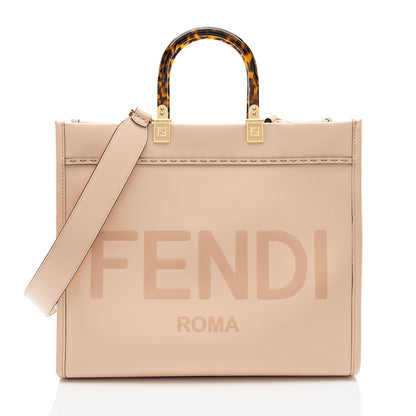 Fendi Leather Sunshine Medium Shopper Tote