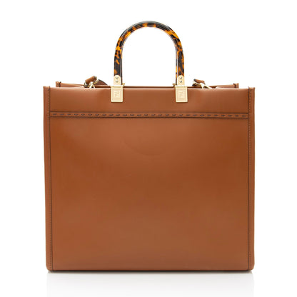 Fendi Leather Sunshine Medium Shopper Tote
