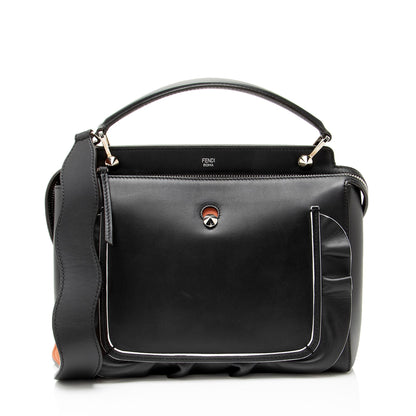 Fendi Leather Waves Dotcom Medium Satchel