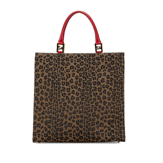 Fendi Leopard Print Canvas Tote Shg-Dcrzfo
