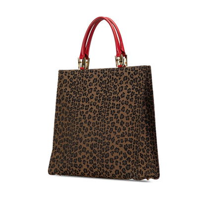 Fendi Leopard Print Canvas Tote Shg-Dcrzfo