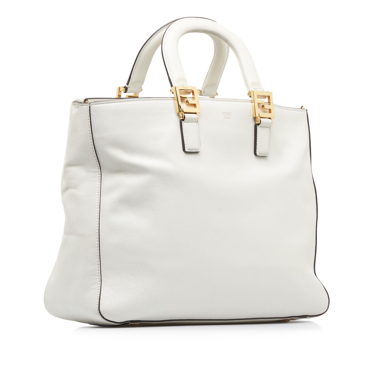 Fendi Tote Leather Red Tote Bag Style 4
