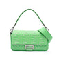 Fendi Medium Leather Embossed FF Baguette Satchel