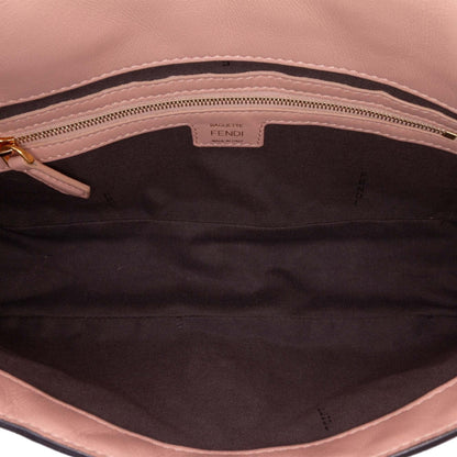 Fendi Mini Transparent Paillettes Elaphe Baguette Satchel