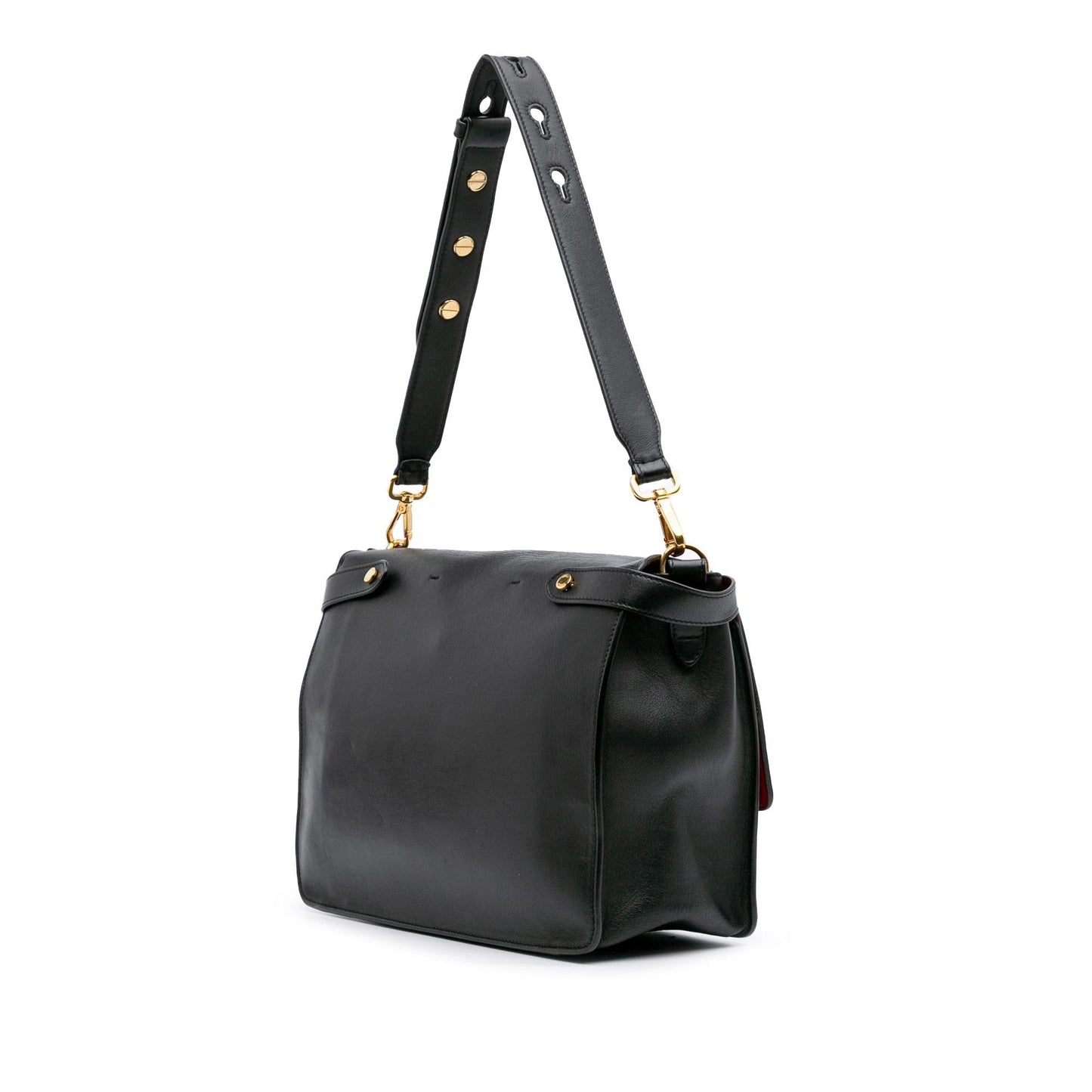 Fendi Kan U Leather Red Shoulder Bag