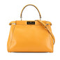 Fendi Peekaboo Leather Red Handbag Leather