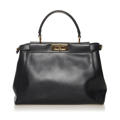 Fendi Medium Peekaboo Leather Satchel (SHG-34345)