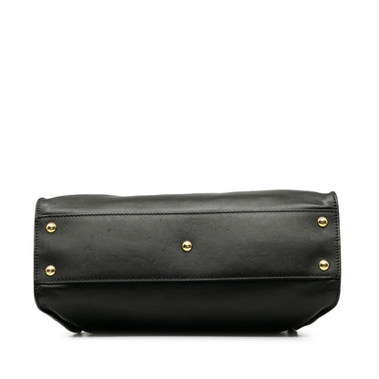 Fendi Peekaboo Leather Red Handbag Red