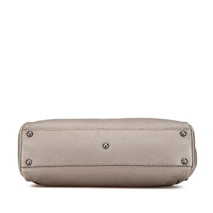 Fendi Peekaboo Leather Red Tote Bag