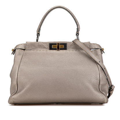 Fendi Peekaboo Leather Red Handbag Style 2