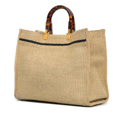 Fendi Zucca Embossed Chain Midi Baguette