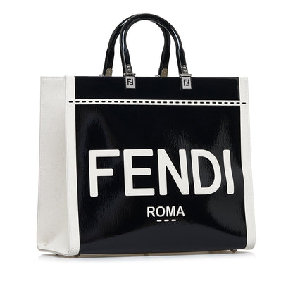 Fendi Sunshine Leather Red Tote Bag