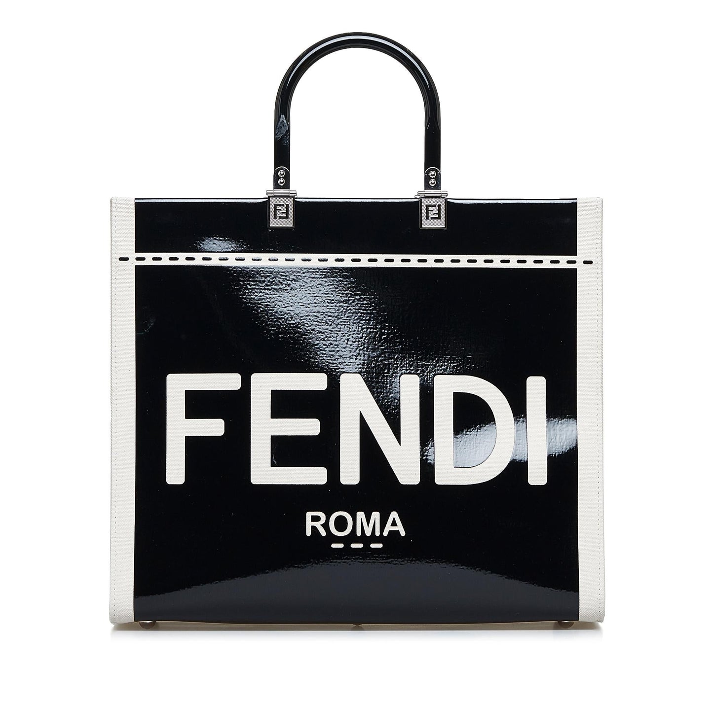 Fendi Sunshine Leather Red Tote Bag Red