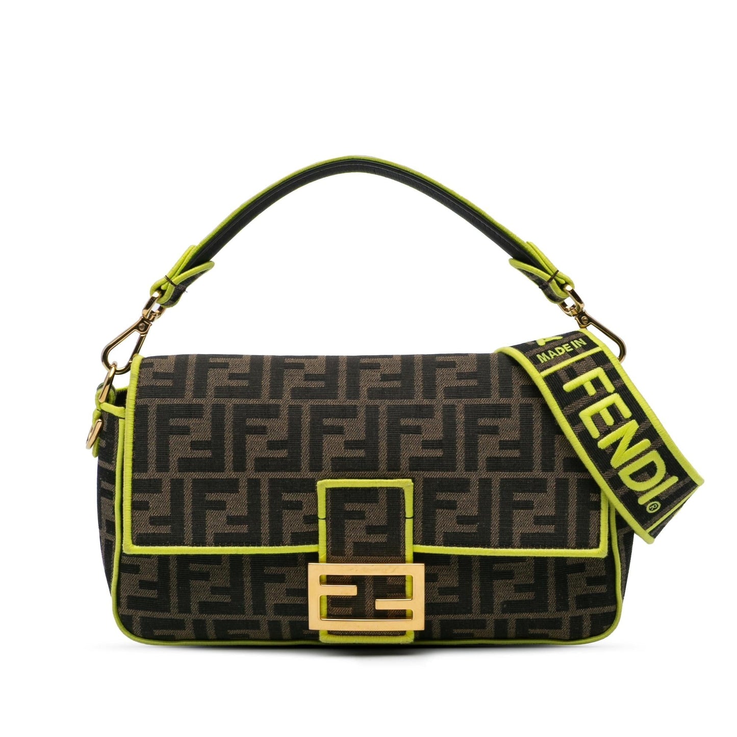 Fendi Baguette Canvas Red Shoulder Bag Style 5