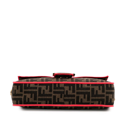 Fendi Baguette Canvas Red Shoulder Bag Style 18