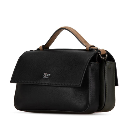 Fendi Micro Leather Flowerland Double Baguette Satchel Shg-H4Numx