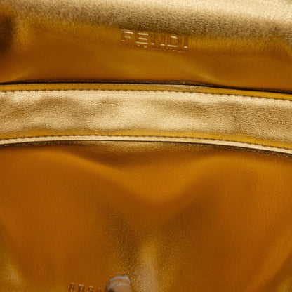 Fendi Zucca Embossed Leather Chain Midi Baguette