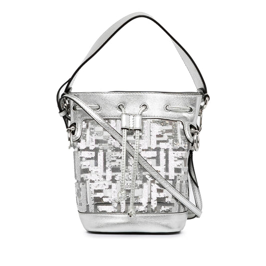 Fendi Mini Mon Tresor Sequined Bucket Bag (SHG-qQnN4Z)