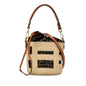 Fendi Mini Straw and Canvas Zucca Step Out Bag (SHG-VRfux8)