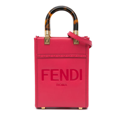 Fendi Sunshine Zucchino Red Tote Bag Zucchino