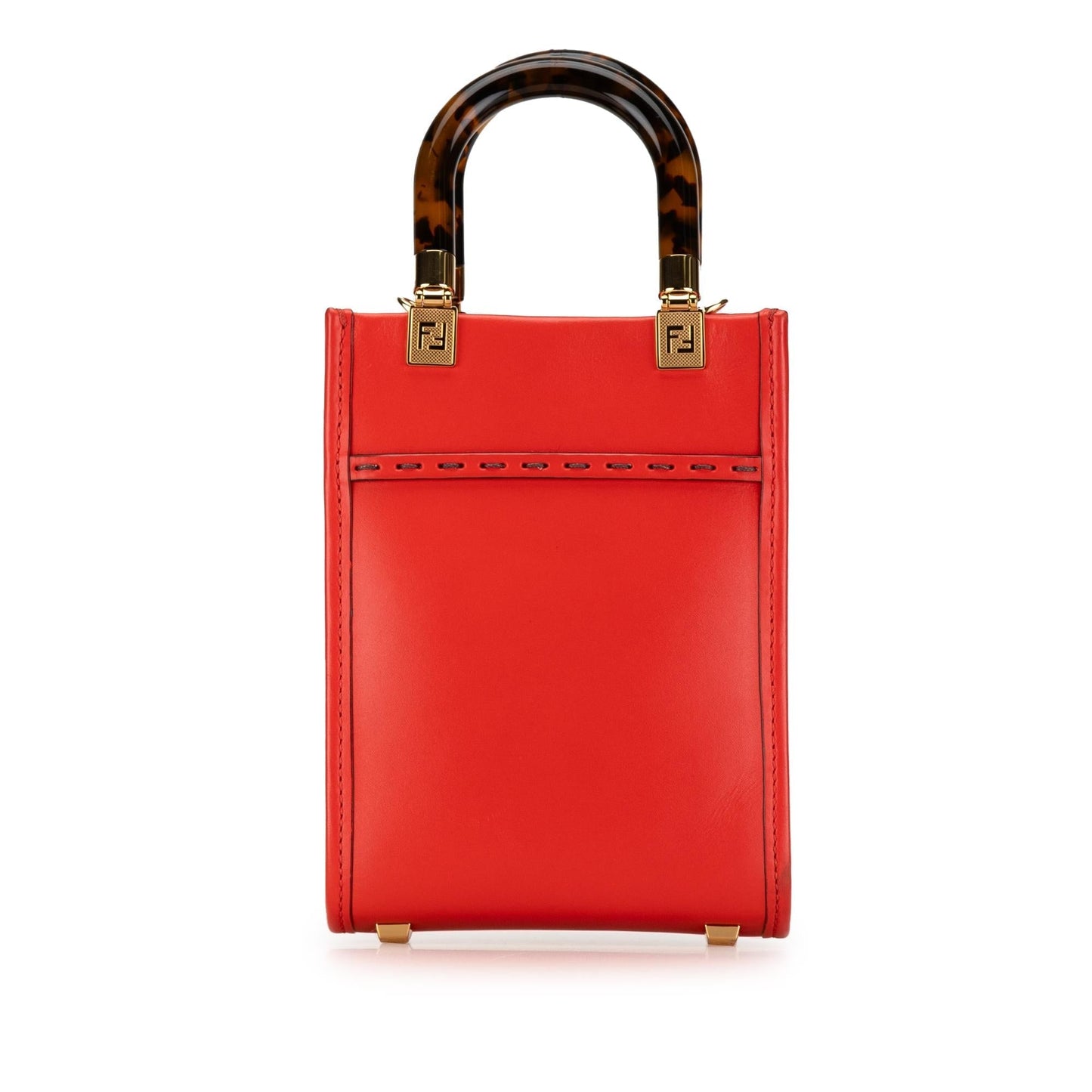 Fendi Sunshine Leather Red Tote Bag Style 2