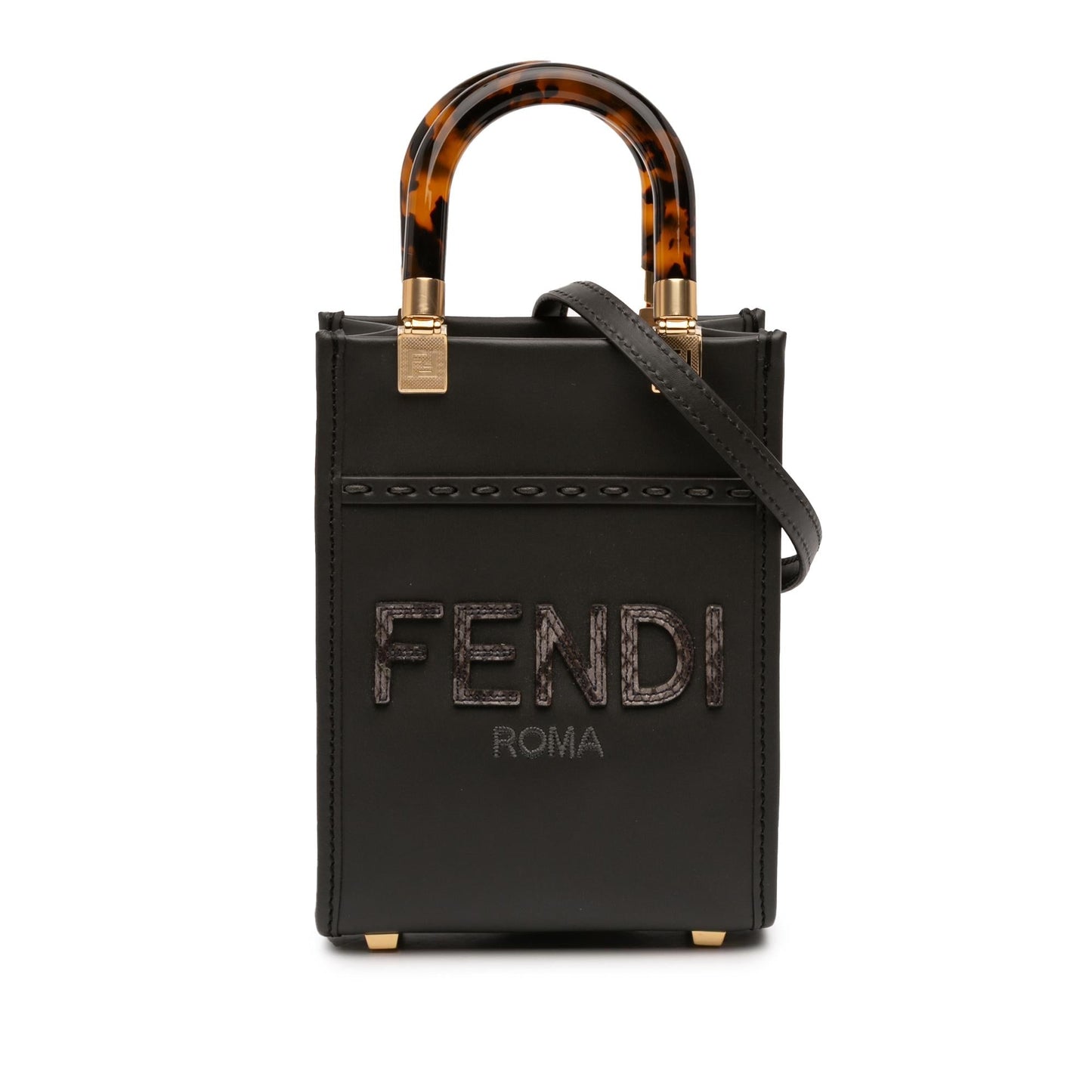 Fendi Sunshine Leather Red Tote Bag Style 5