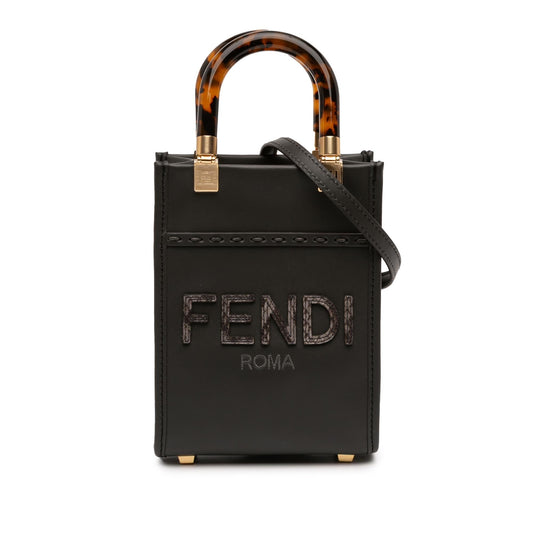 Fendi Sunshine Leather Red Tote Bag Style 5