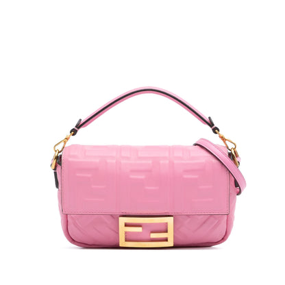 Fendi Baguette Leather Red Shoulder Bag Style 55