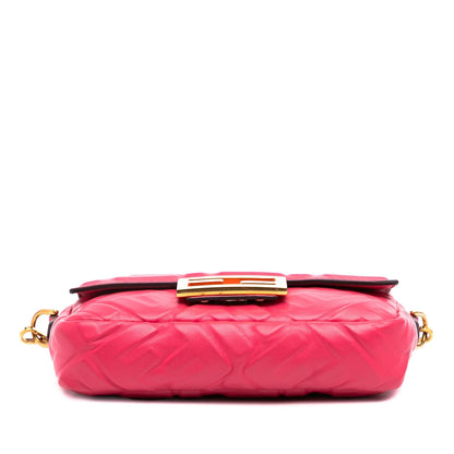 Fendi Baguette Leather Red Shoulder Bag Style 80