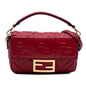 Fendi Baguette Leather Red Shoulder Bag Style 82