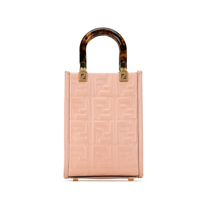 Fendi Mini Zucca Embossed Sunshine Shopper Tote (SHG-HutZTE)