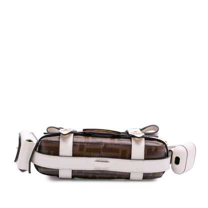 Fendi Baguette Canvas Red Shoulder Bag Style 26