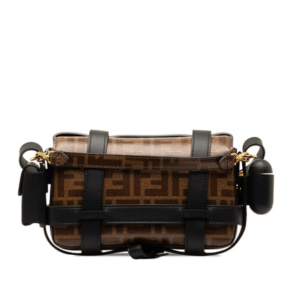 Fendi Mini Zucca Glazed Fabric Cage Baguette (SHG-7IwhHV)