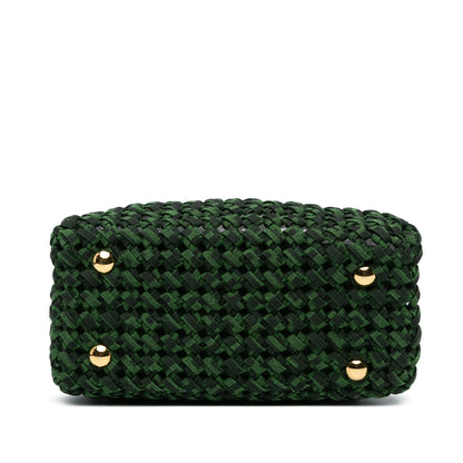 Fendi Mini Zucca Interlaced Canvas Iconic Peekaboo Satchel (SHG-bvHwrT)