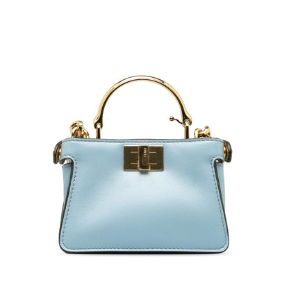Fendi Peekaboo Leather Red Handbag Leather
