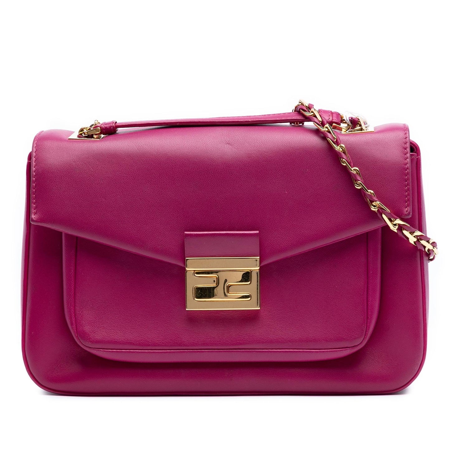 Fendi Baguette Leather Red Crossbody Style 2