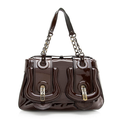 Fendi Patent Leather B Buckle Bag - FINAL SALE (SHF-19713)