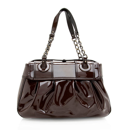 Fendi Patent Leather B Buckle Bag - FINAL SALE (SHF-19713)